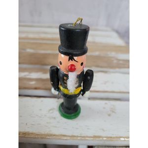 Wooden balloon soldier guard nutcracker Xmas holiday home tree decor vintage